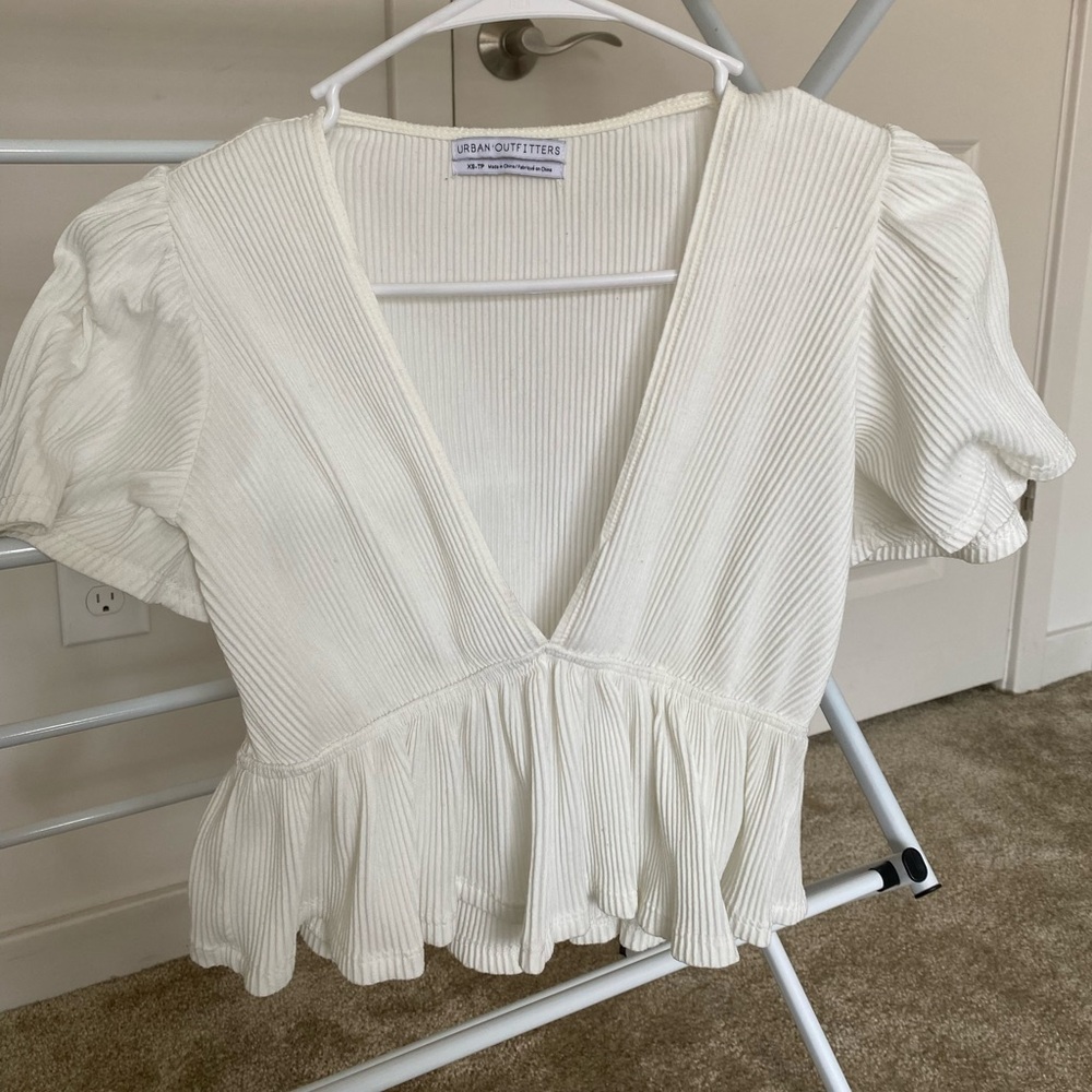 Urban outfitters white flowy top
